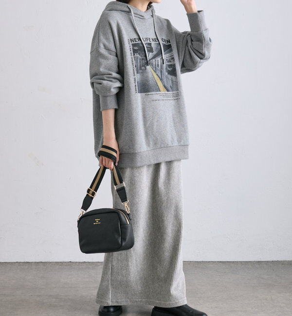  「フォトプリント裏毛パーカー」|プルオーバー|