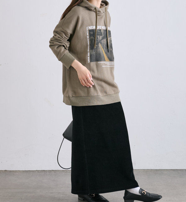  「フォトプリント裏毛パーカー」|プルオーバー|