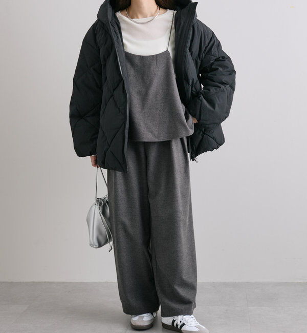  「リサイクルダウンジップアップフードジャケット」|テーラードジャケット|