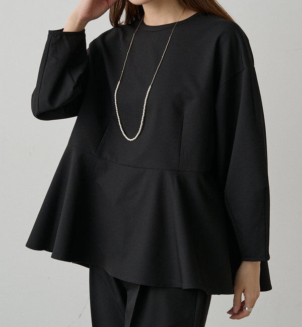  「【Du noir】バックリボンペプラムブラウス+スラックスパンツセット」|その他|