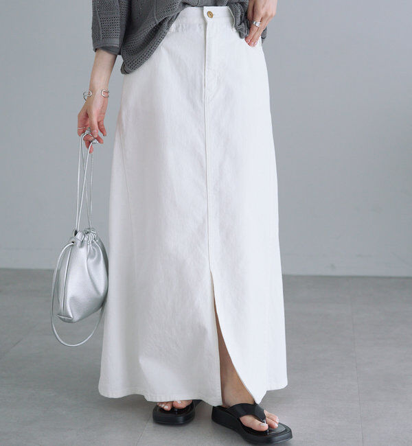  「綿レーヨンデニムスカート」|スカート|