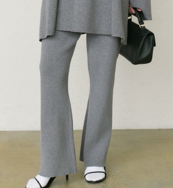  「【セットアップ対応】リブニットフレアパンツ」|その他|