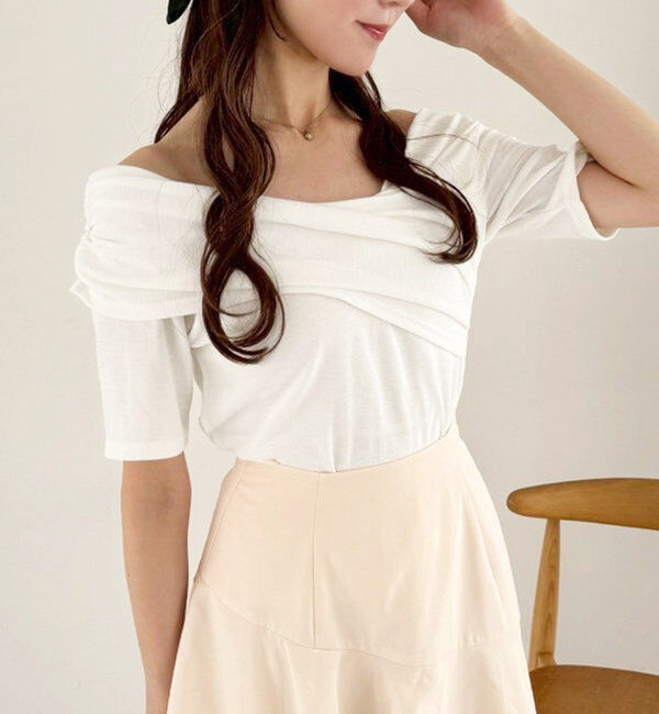  「オフショルにもなる/クロストップス」|プルオーバー|