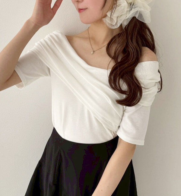  「オフショルにもなる/クロストップス」|プルオーバー|