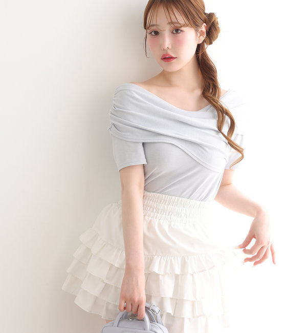  「オフショルにもなる/クロストップス」|プルオーバー|