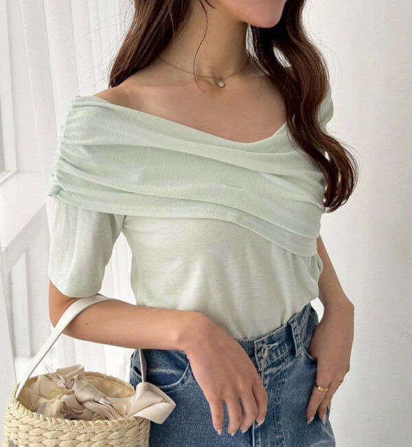  「オフショルにもなる/クロストップス」|プルオーバー|