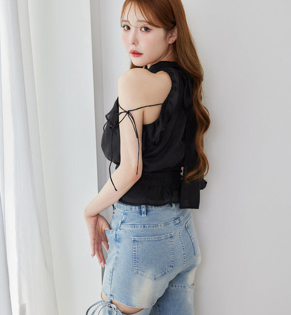  「バックリボンアメスリブラウス」|シャツ・ブラウス|
