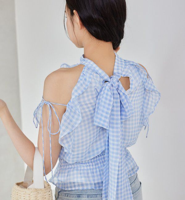  「バックリボンアメスリブラウス」|シャツ・ブラウス|