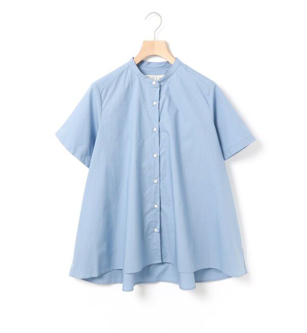 MidiUmi「MidiUmi ハーフスリーブAラインシャツ」|シャツ・ブラウス|サックス