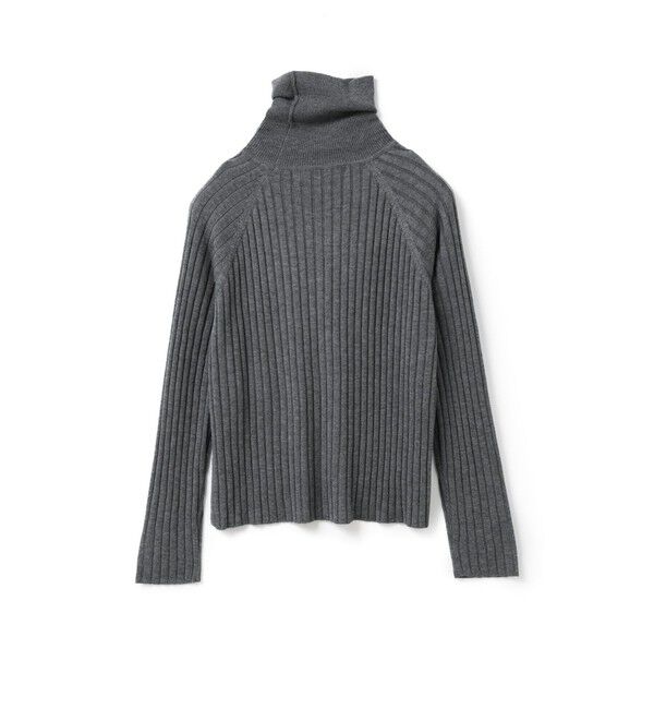 mizuiro ind「mizuiro ind ワイドリブハイネックプルオーバー」|ニット・セーター|