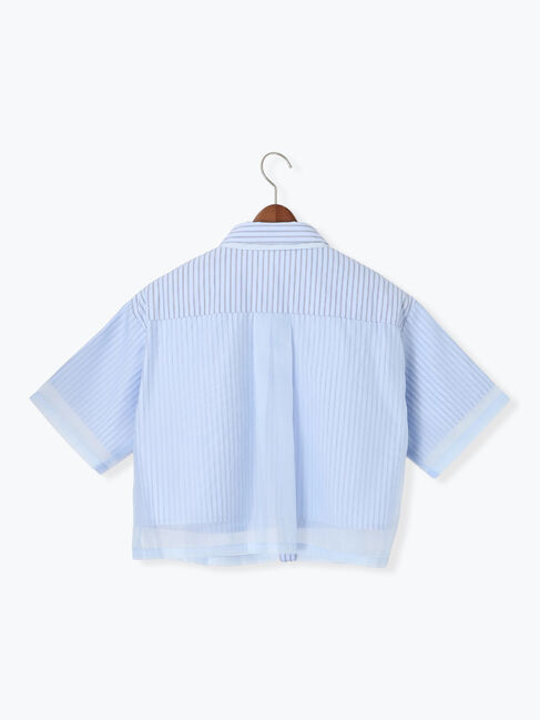 Te chichi TERRASSE「オーガンジードッキングシャツ」|シャツ・ブラウス|