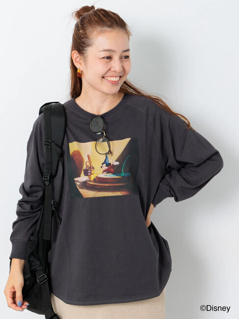 Lugnoncure「【Disney】FANTASIA/ラグランTシャツ2」|Tシャツ・カットソー|チャコールグレー