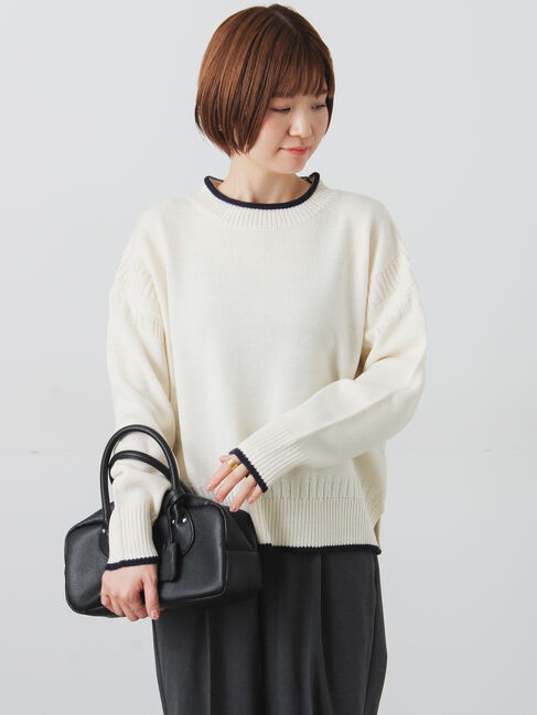 Lugnoncure「配色ガンジー風ニット」|ニット・セーター|