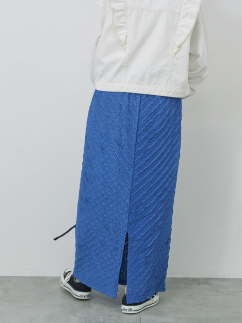 Samansa Mos2 blue「バイアスフリルカットスカート」|スカート|