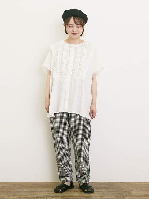 Samansa Mos2「【クールコットン】柄アソートテーパードパンツ ≪M/Lサイズ≫」|その他|