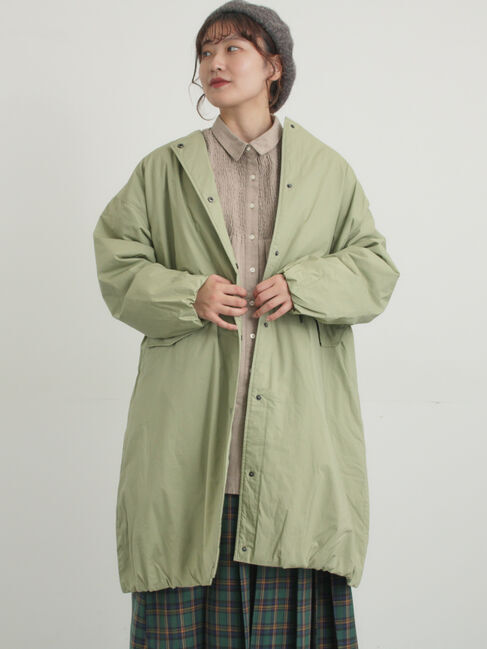 Samansa Mos2「中綿ロングコート」|その他|カーキ
