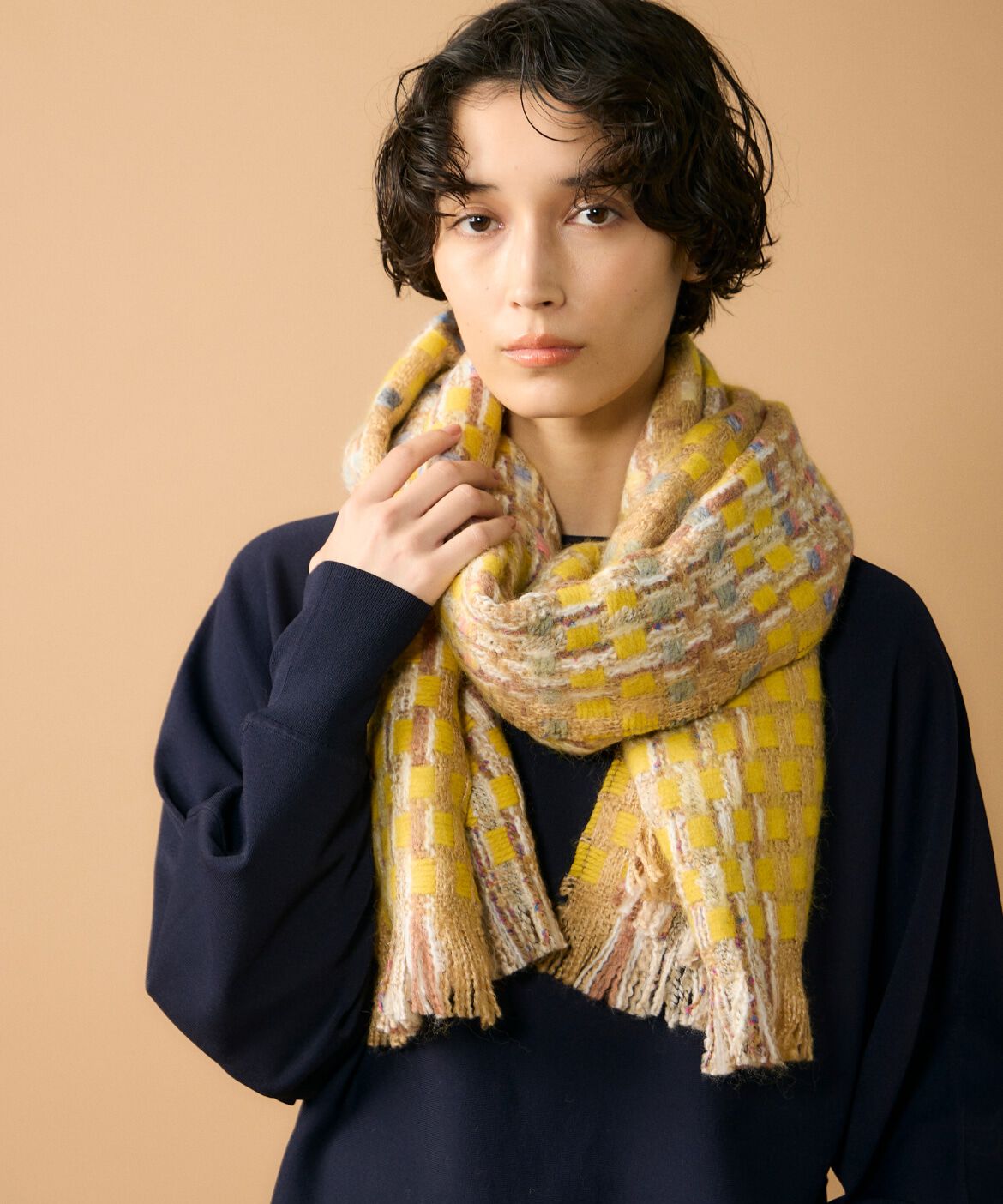 Le Souk「ミックスヤーンマフラー《P.CORNILLON / ピー・コルニヨン》」|ストール|