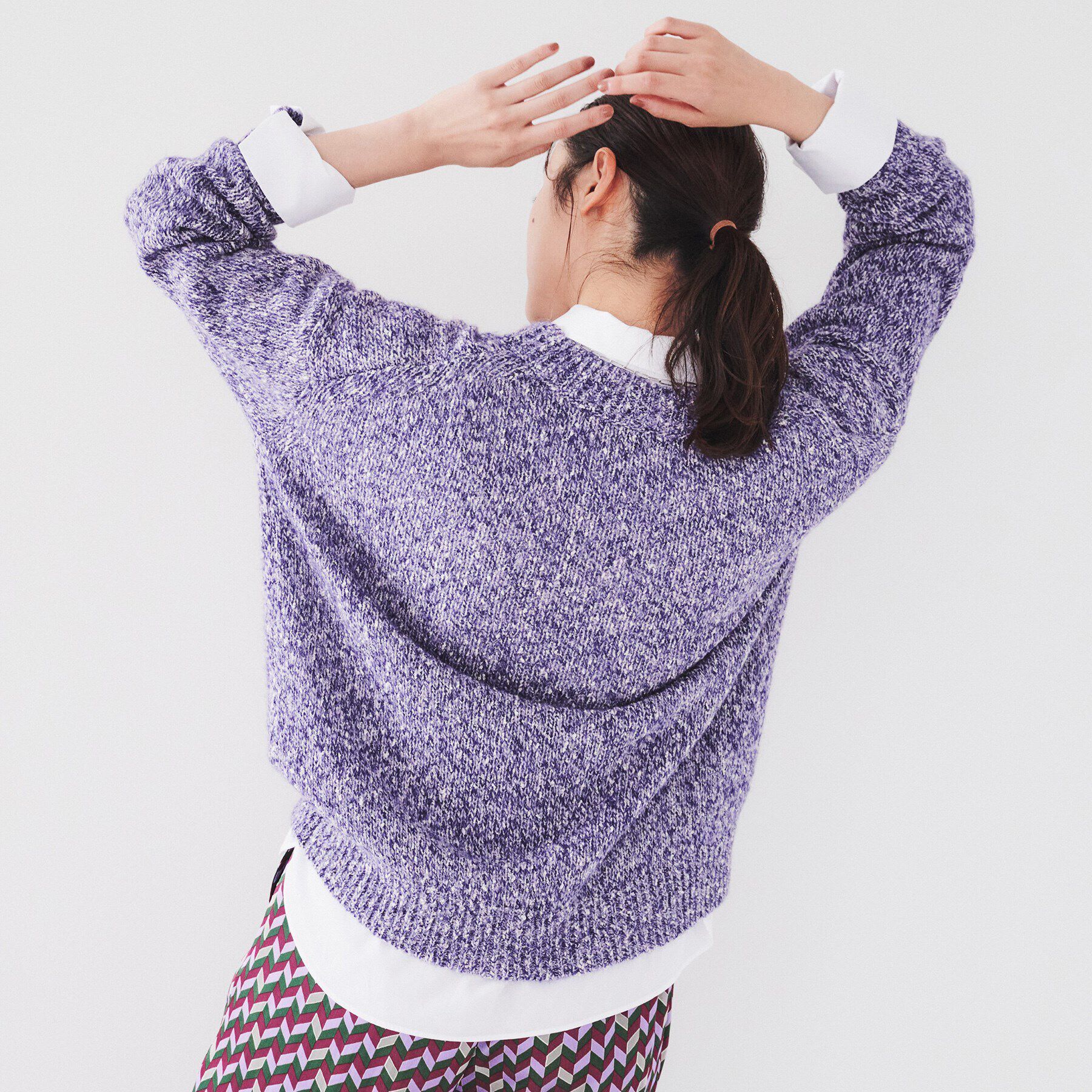 UNTITLED「【ゆったり/こなれ感】ミックスツイストプルオーバーニット」|ニット・セーター|