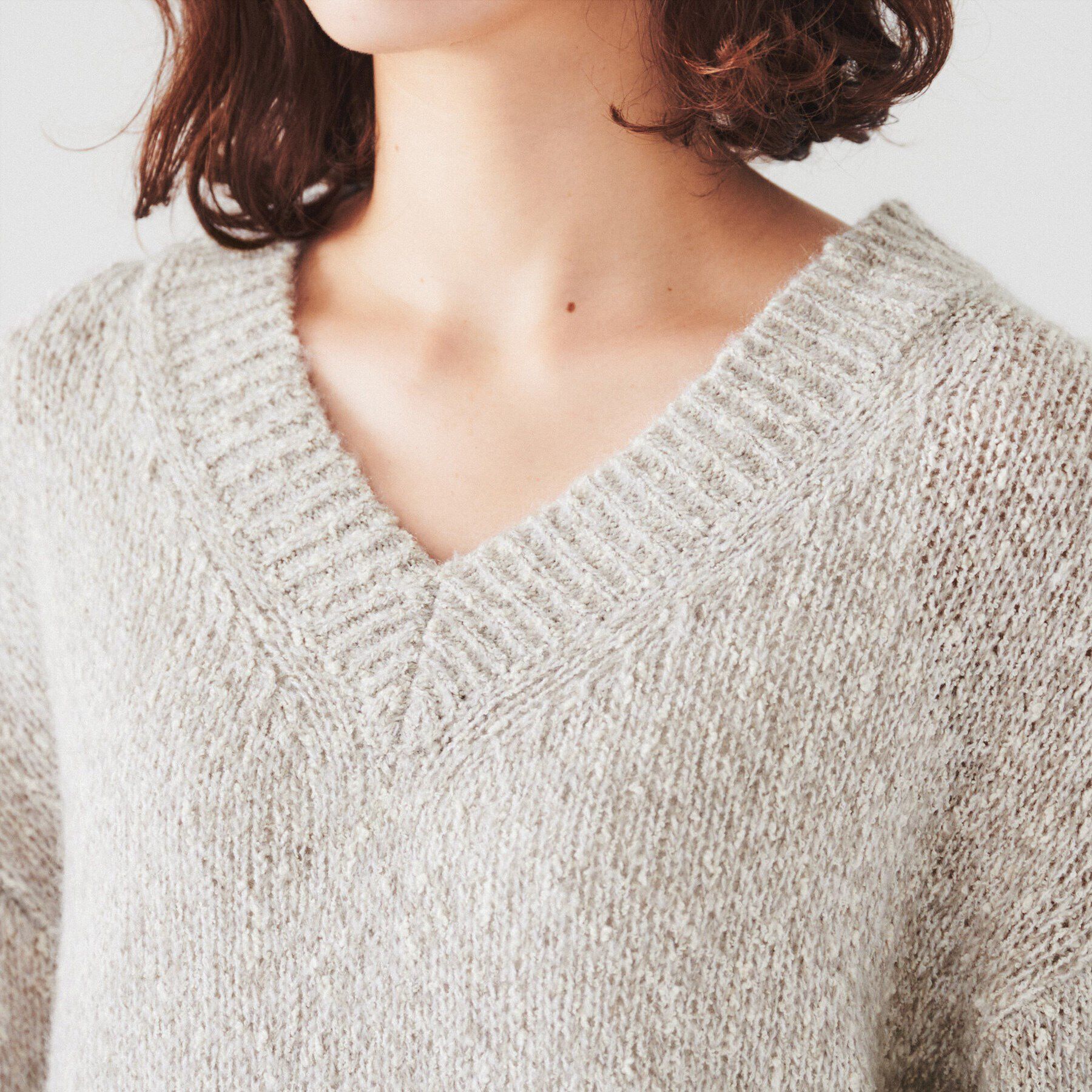 UNTITLED「【ゆったり/こなれ感】ミックスツイストプルオーバーニット」|ニット・セーター|