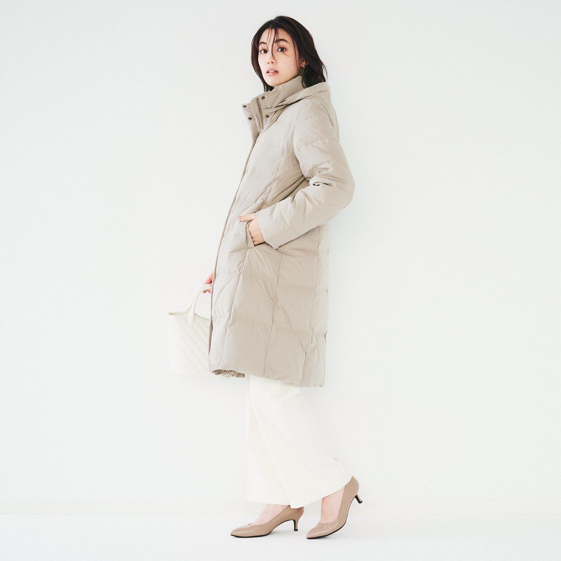 UNTITLED「【撥水／洗える／フード取り外し】ファー付きロングダウンコート」|ダウン|