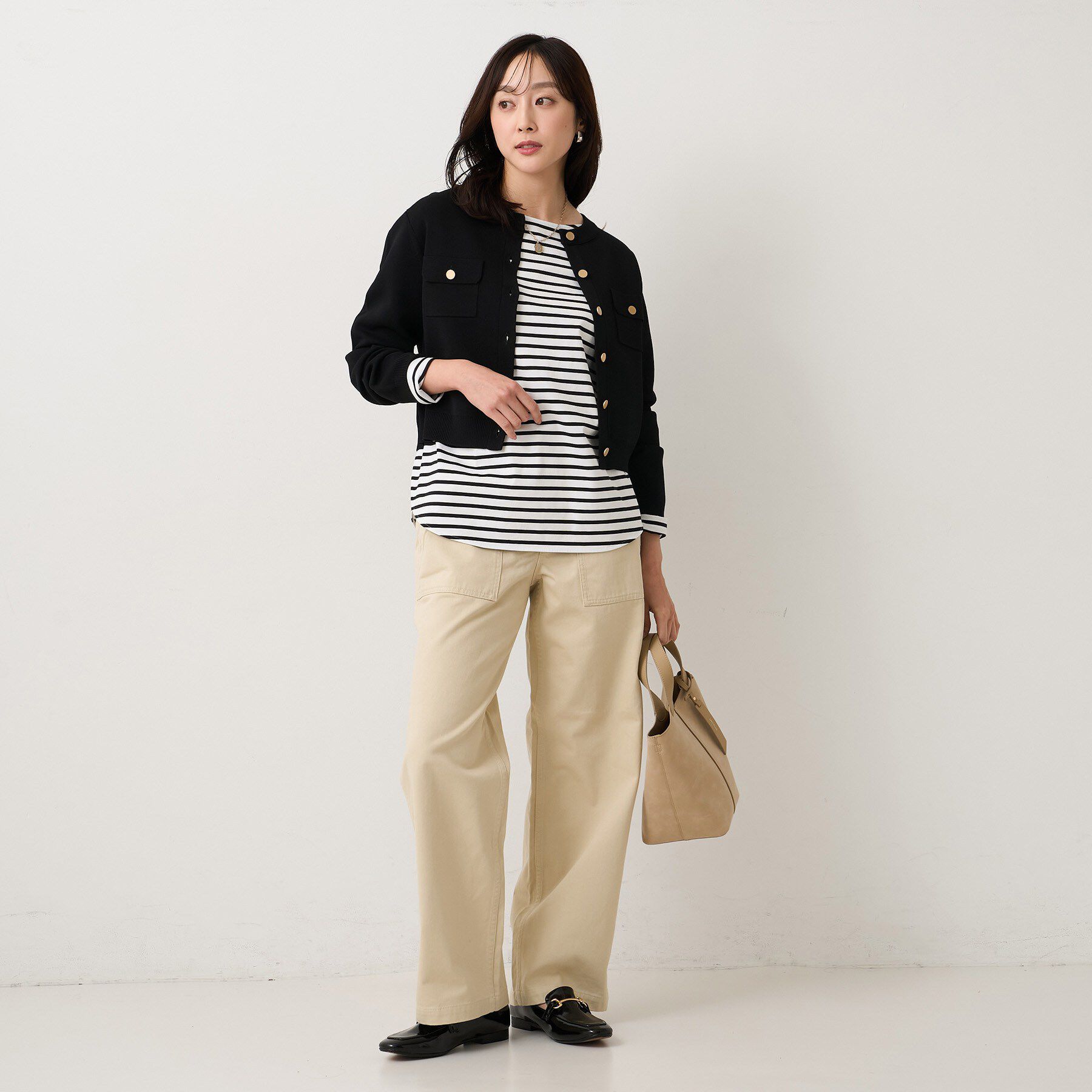 UNTITLED「【洗える/レイヤードTシャツ】ラウンドテールジャージプルオーバー」|Tシャツ・カットソー|