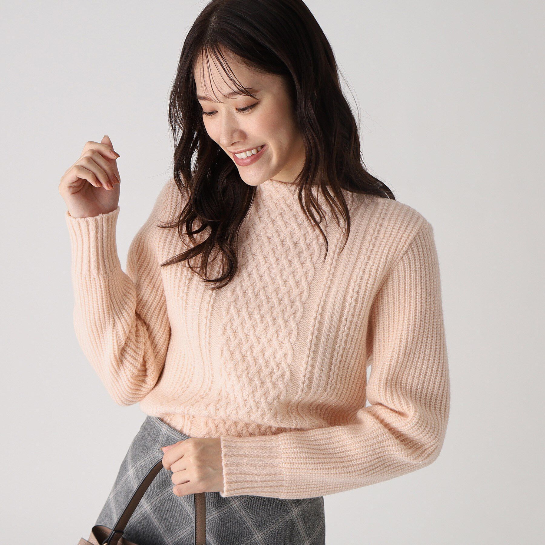 COUP DE CHANCE「【洗える／日本製】カジュアル過ぎない！大人のケーブルニットプルオーバー」|ニット・セーター|