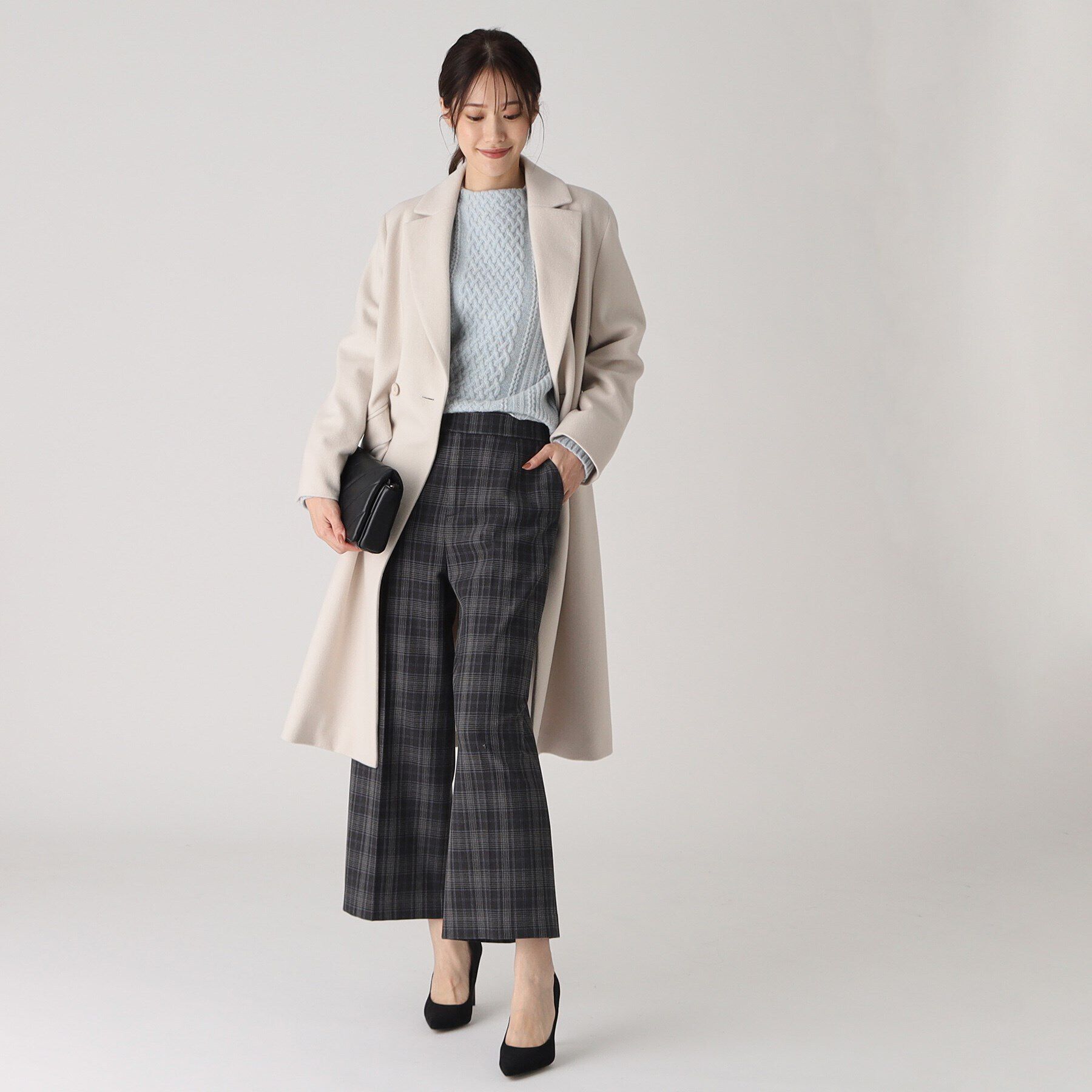 COUP DE CHANCE「【洗える／日本製】カジュアル過ぎない！大人のケーブルニットプルオーバー」|ニット・セーター|