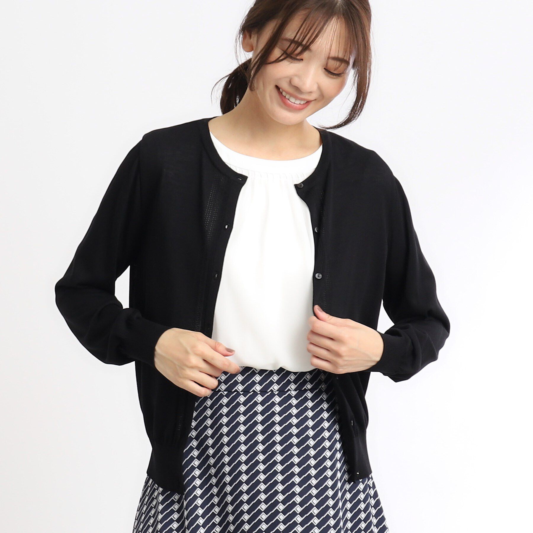 Reflect「【SALE／洗える／法事でも使える】涼しげカーディガン」|カーディガン|