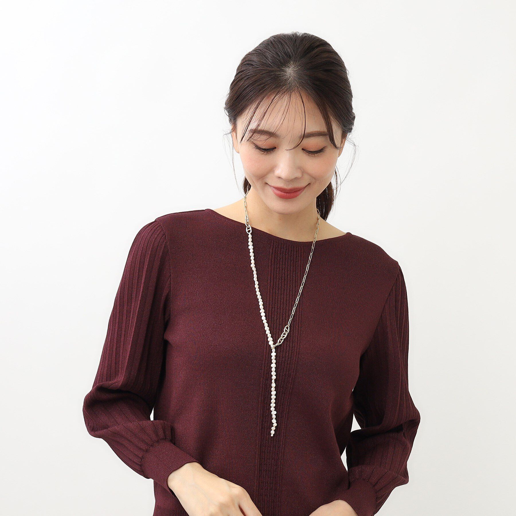 Reflect「【2WAY／チェーンのアレンジ可】淡水パールチェーンネックレス」|ネックレス|