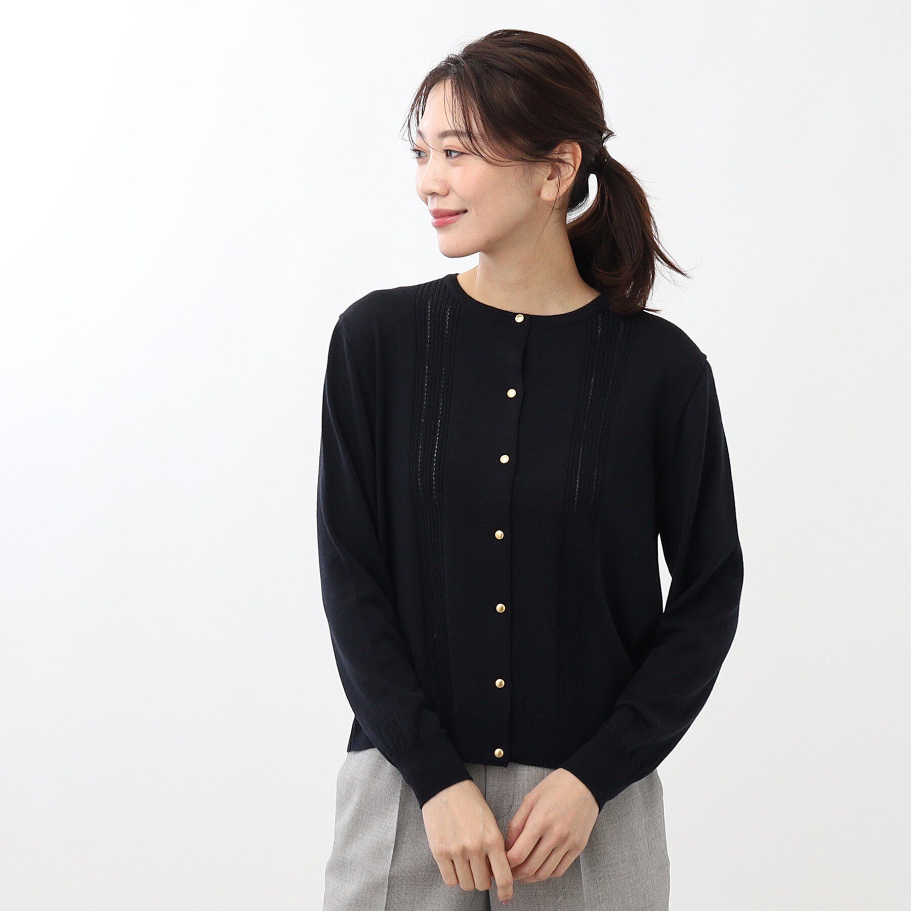 Reflect「【セットアップ可】ソフトタッチカーディガン」|カーディガン|ネイビー(094)