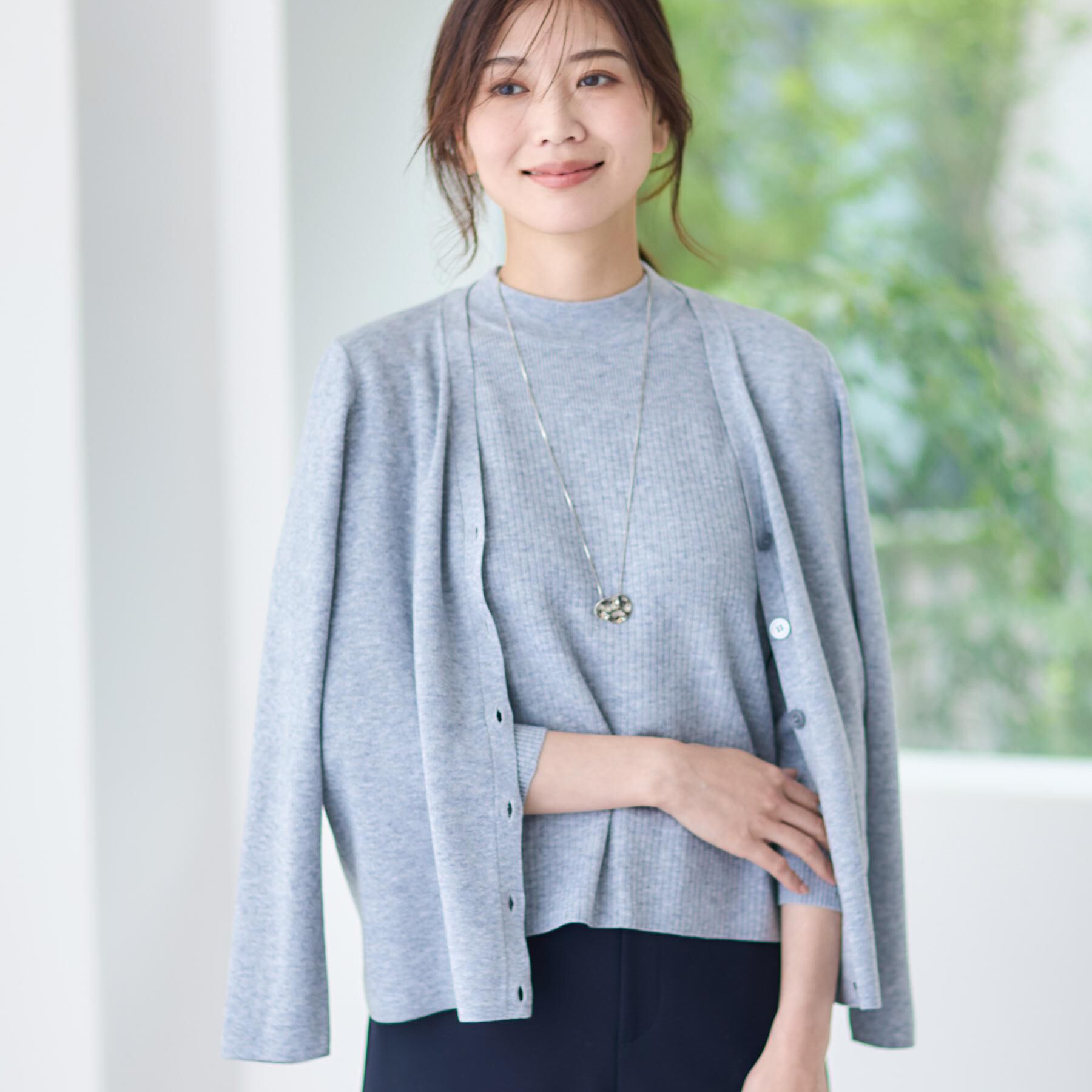 Reflect「【選べる5色／アンサンブル可】Vネックカーディガン」|カーディガン|