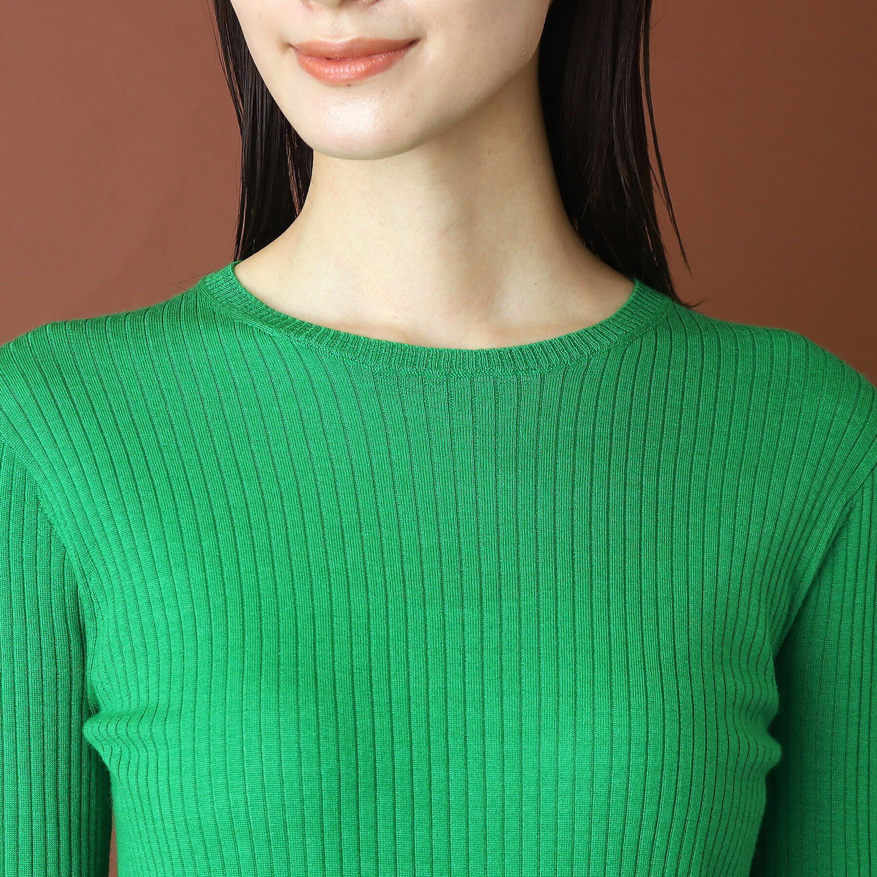 DRESSTERIOR「ワイドリブクルーネックプルオーバー」|ニット・セーター|