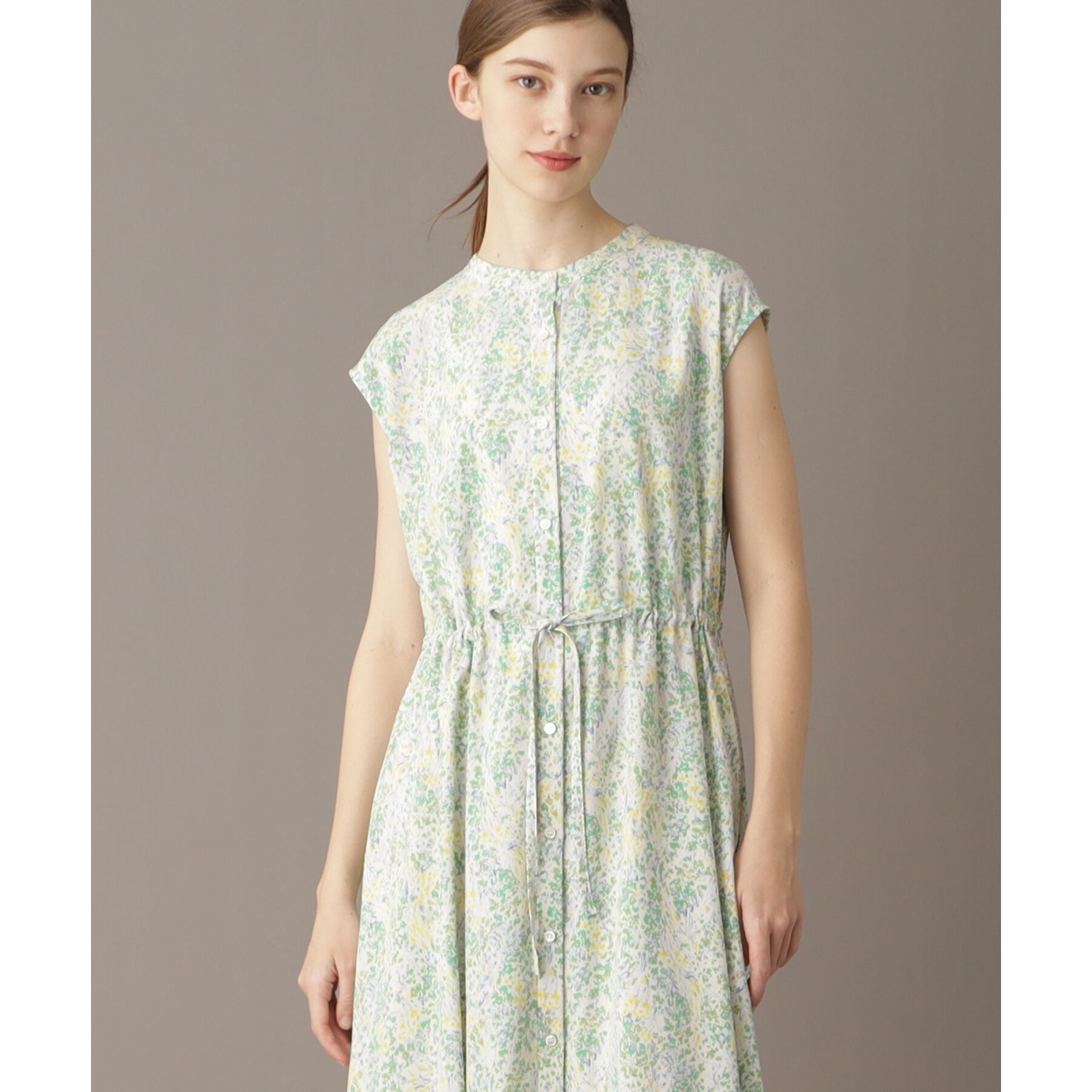 DRESSTERIOR「【ポケット付き/花柄】フラワープリントフレンチスリーブワンピ」|ワンピース|