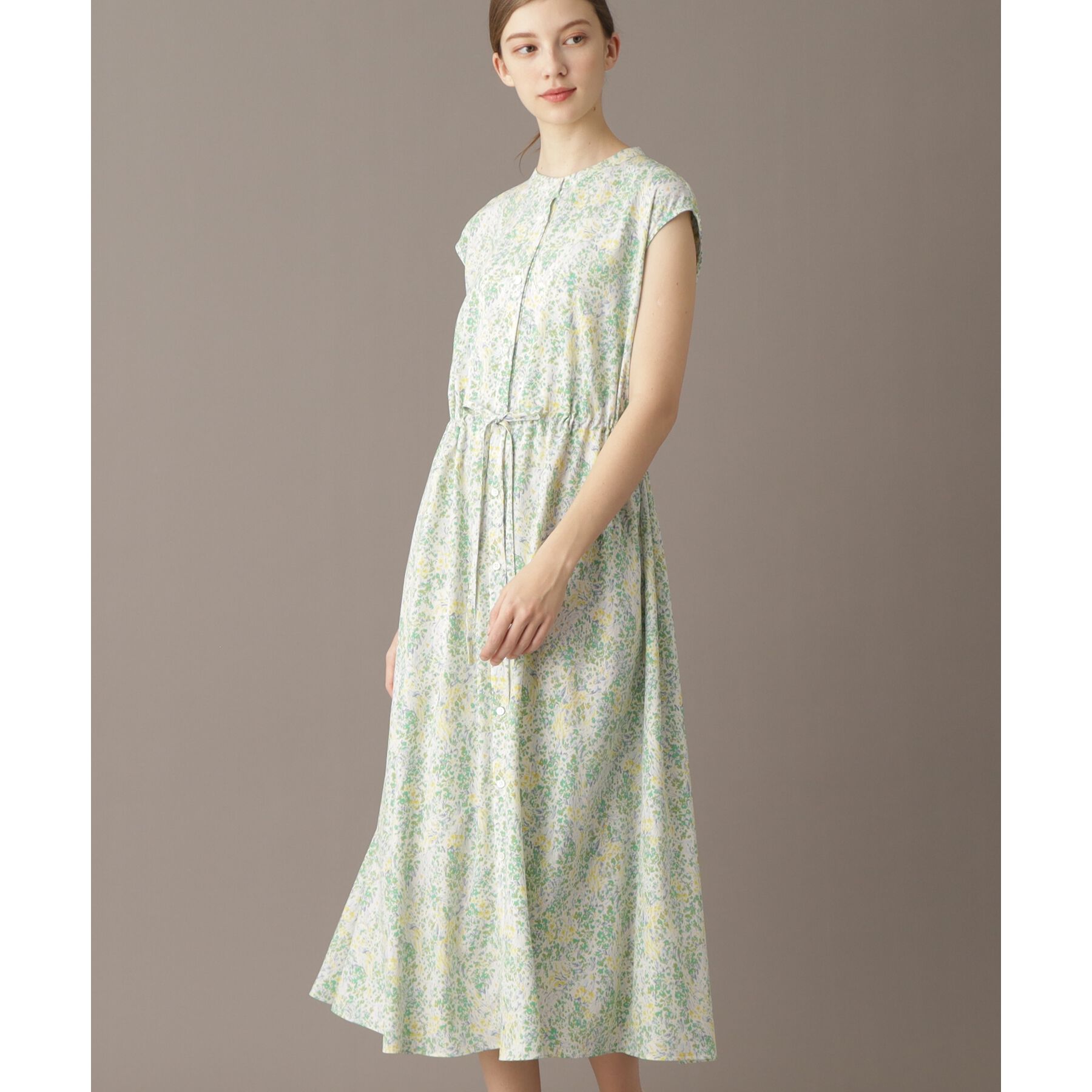 DRESSTERIOR「【ポケット付き/花柄】フラワープリントフレンチスリーブワンピ」|ワンピース|