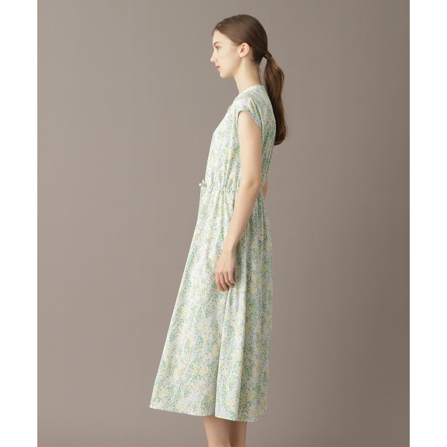 DRESSTERIOR「【ポケット付き/花柄】フラワープリントフレンチスリーブワンピ」|ワンピース|