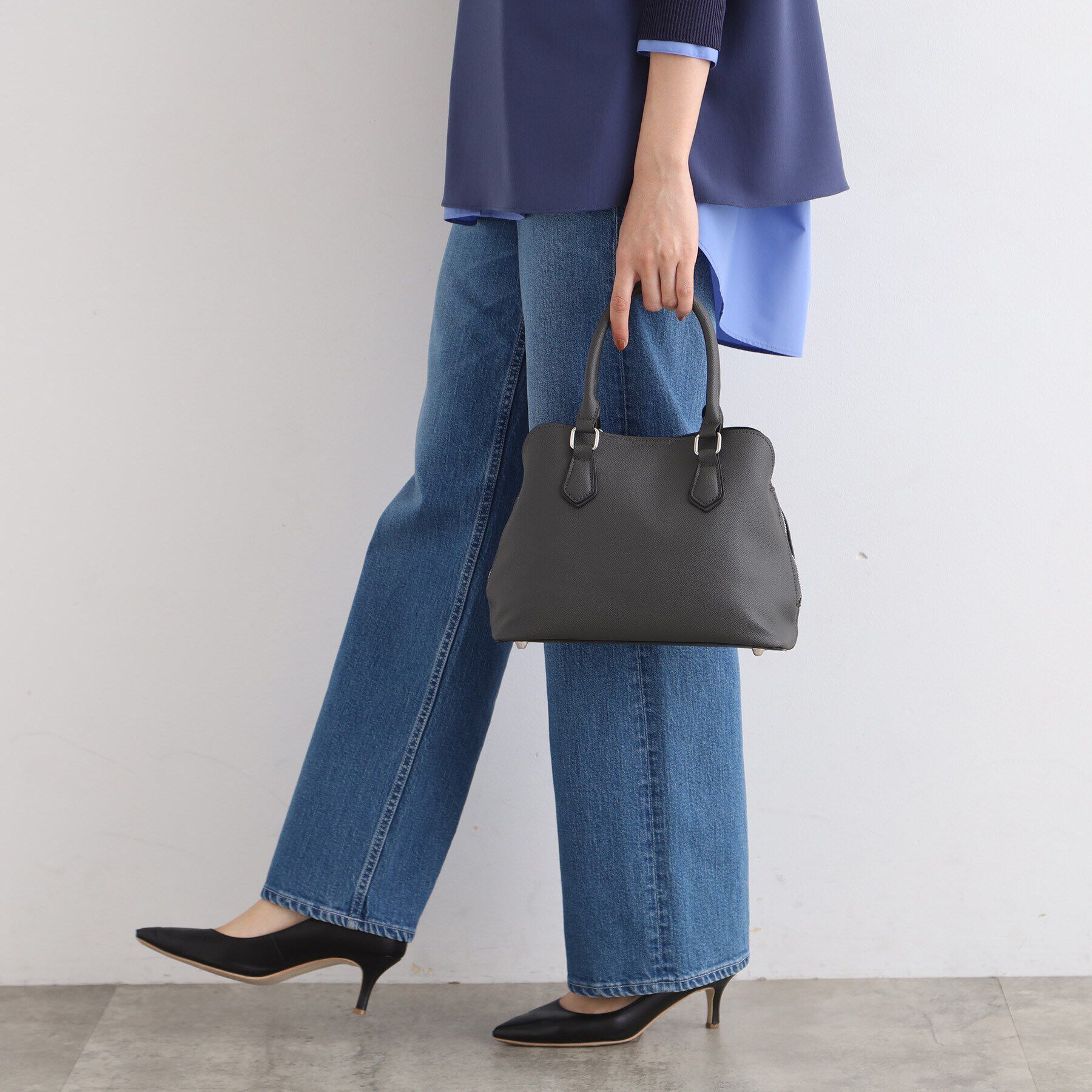 INDIVI「【合皮／2WAY】エンボスバッグ」|ショルダー・メッセンジャー|