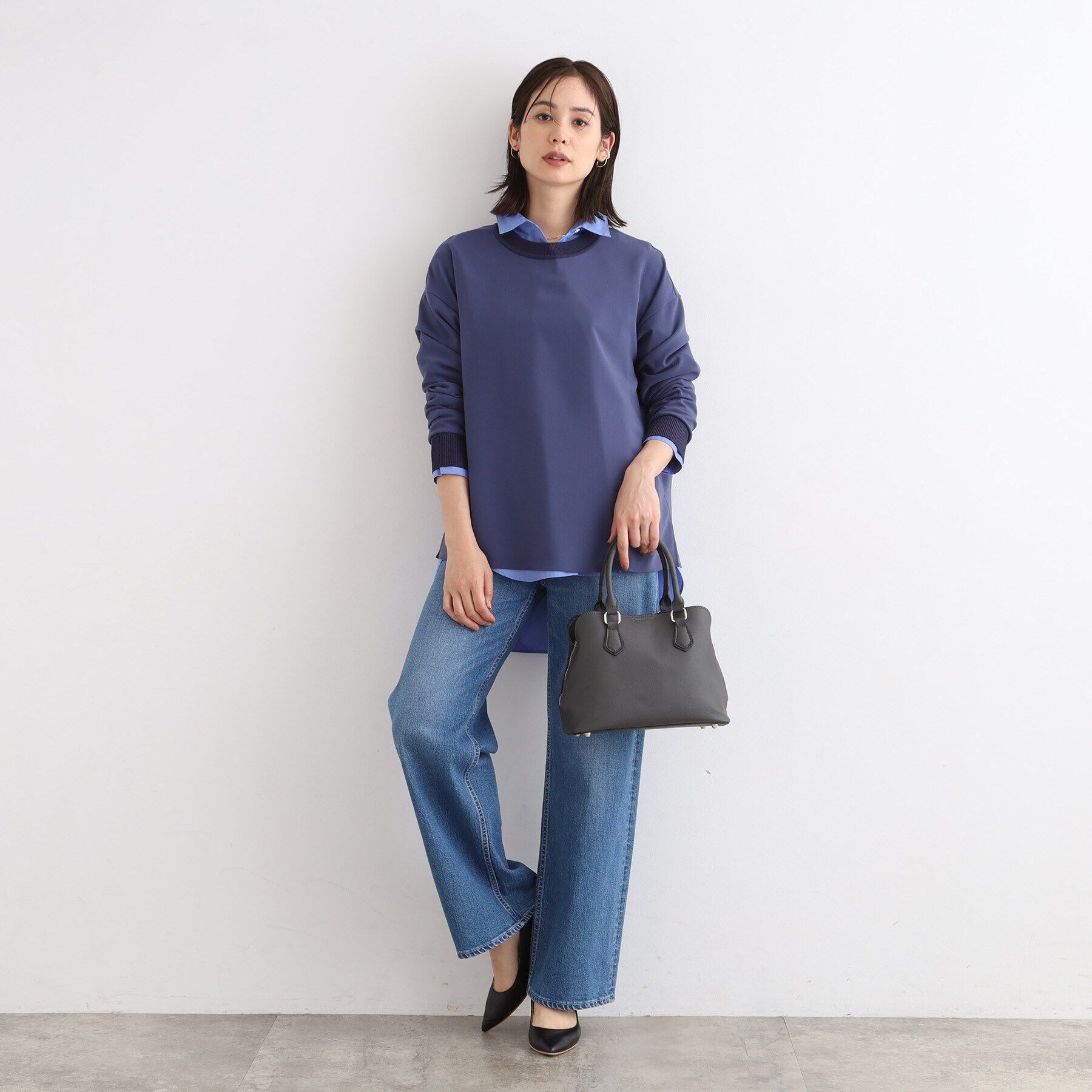 INDIVI「【合皮／2WAY】エンボスバッグ」|ショルダー・メッセンジャー|