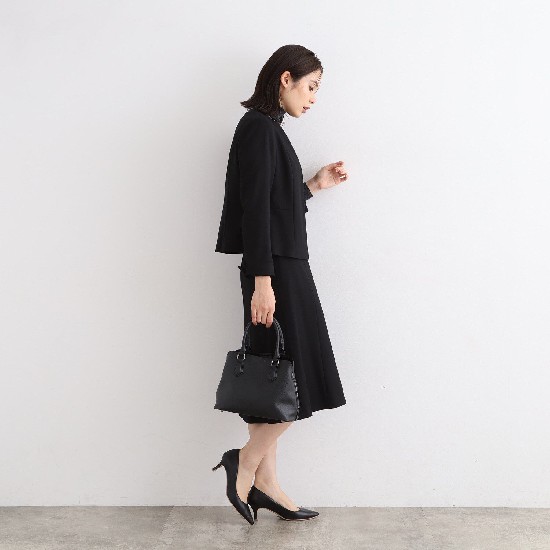 INDIVI「【合皮／2WAY】エンボスバッグ」|ショルダー・メッセンジャー|