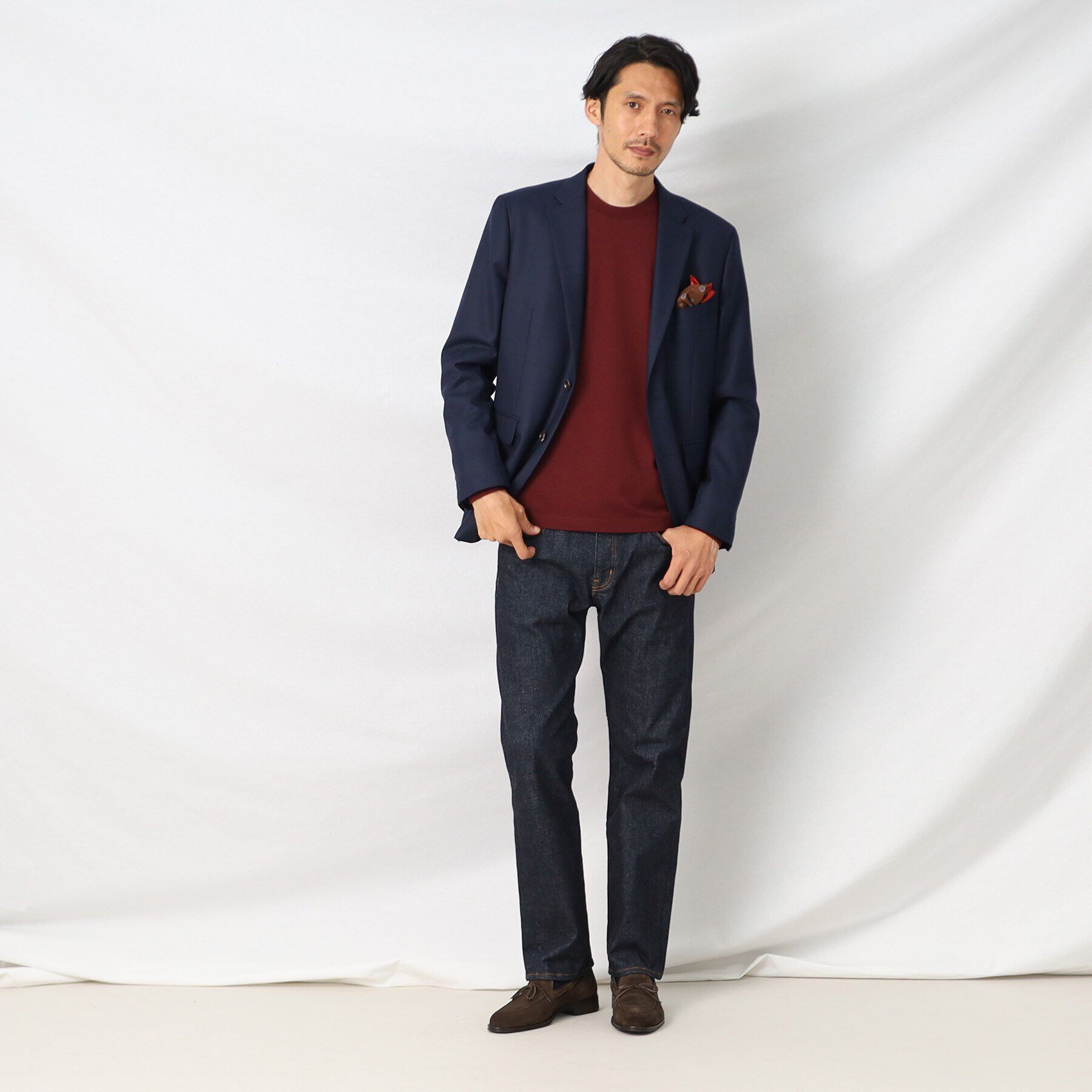 TAKEO KIKUCHI「シャイニー ウインドウペン ジャケット」|テーラードジャケット|