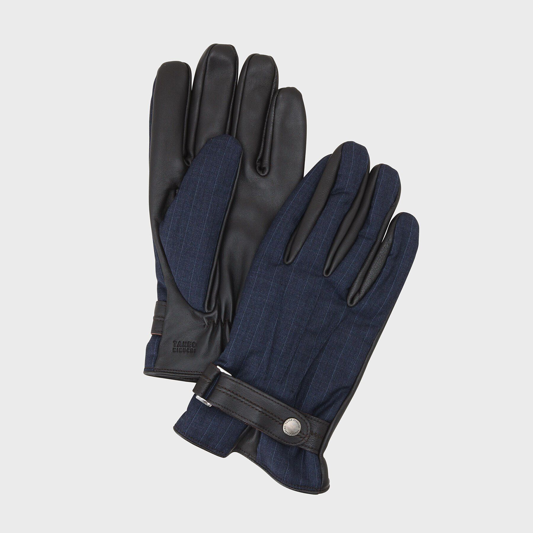 TAKEO KIKUCHI「【スマホ対応】ドレス生地&times;レザー グローブ」|手袋|ﾈｲﾋﾞｰ(394)
