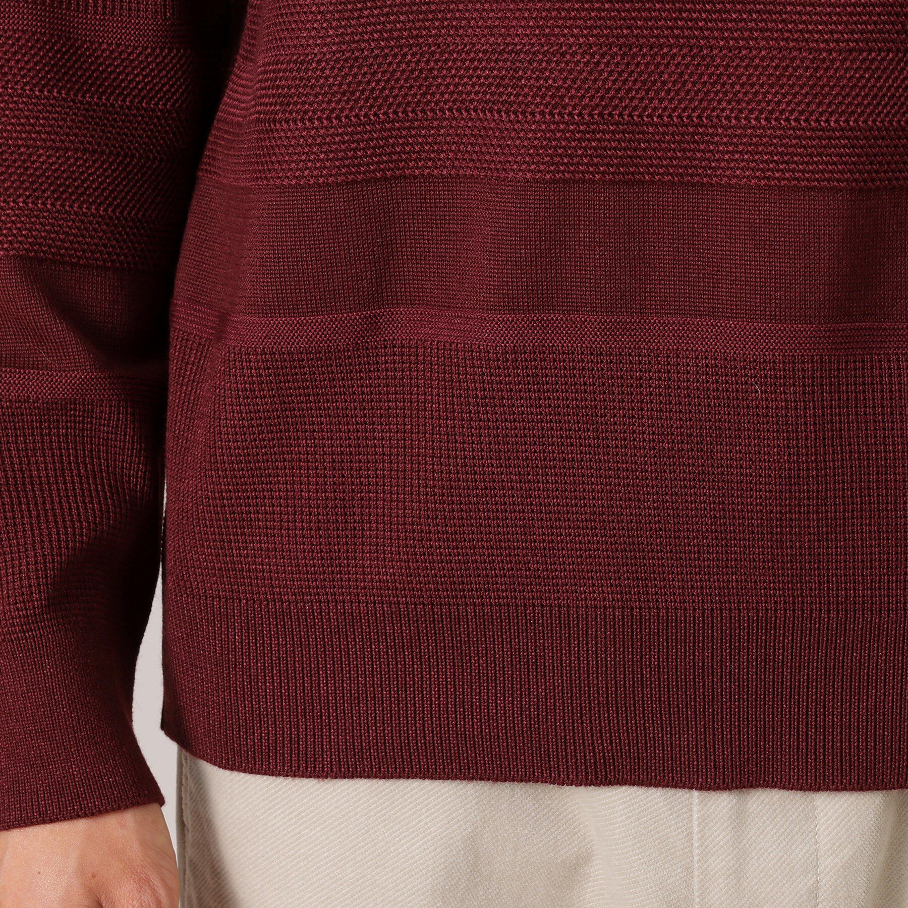 TAKEO KIKUCHI「【Made in JAPAN】編地切替 プルオーバーニット」|ニット・セーター|