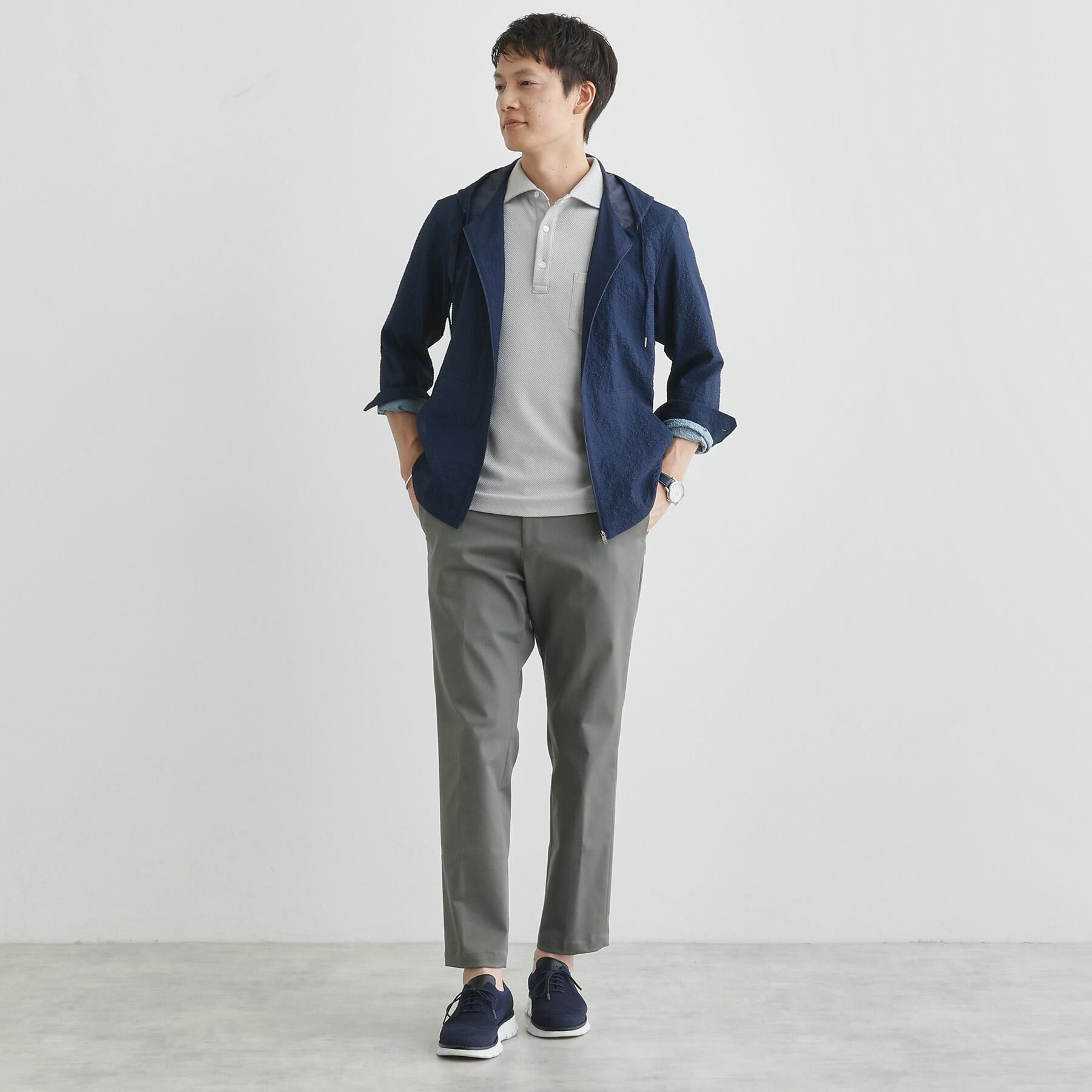 TAKEO KIKUCHI「【尾州織】メランジメッシュ ポロシャツ」|ポロシャツ|