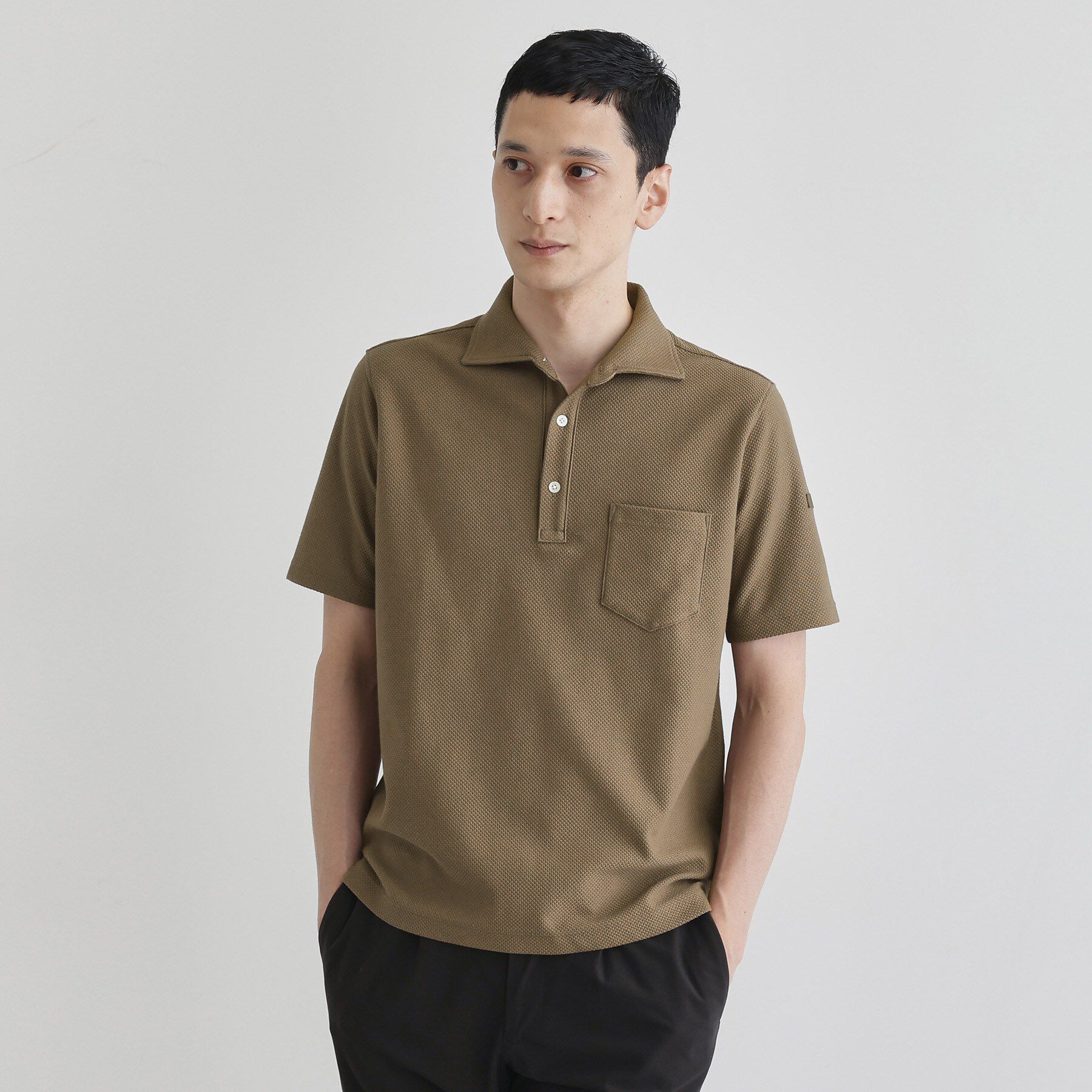 TAKEO KIKUCHI「【尾州織】メランジメッシュ ポロシャツ」|ポロシャツ|