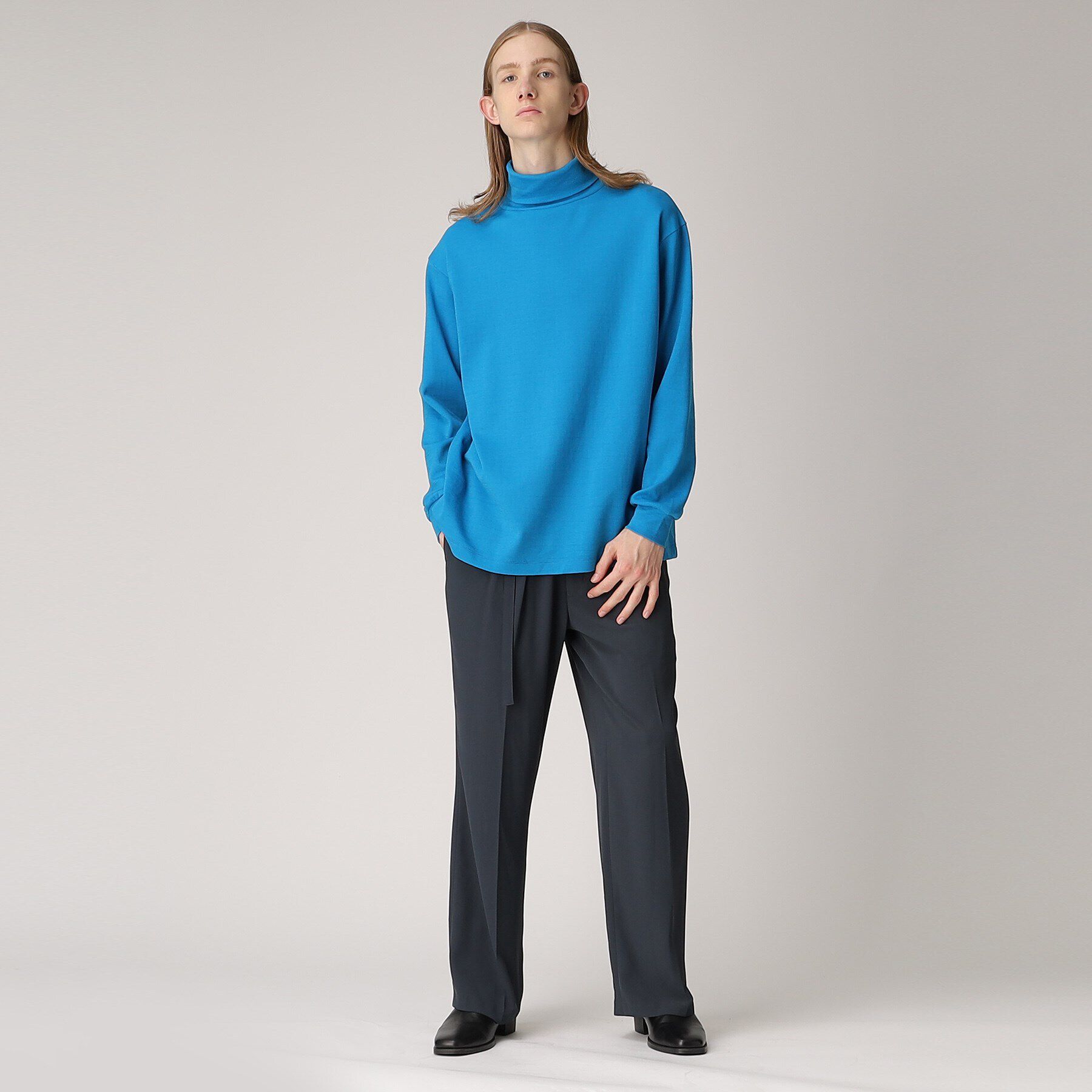 tk.TAKEO KIKUCHI「【S～3L】ミラノリブタートルネックニットソー（ユニセックスアイテム）」|Tシャツ・カットソー|