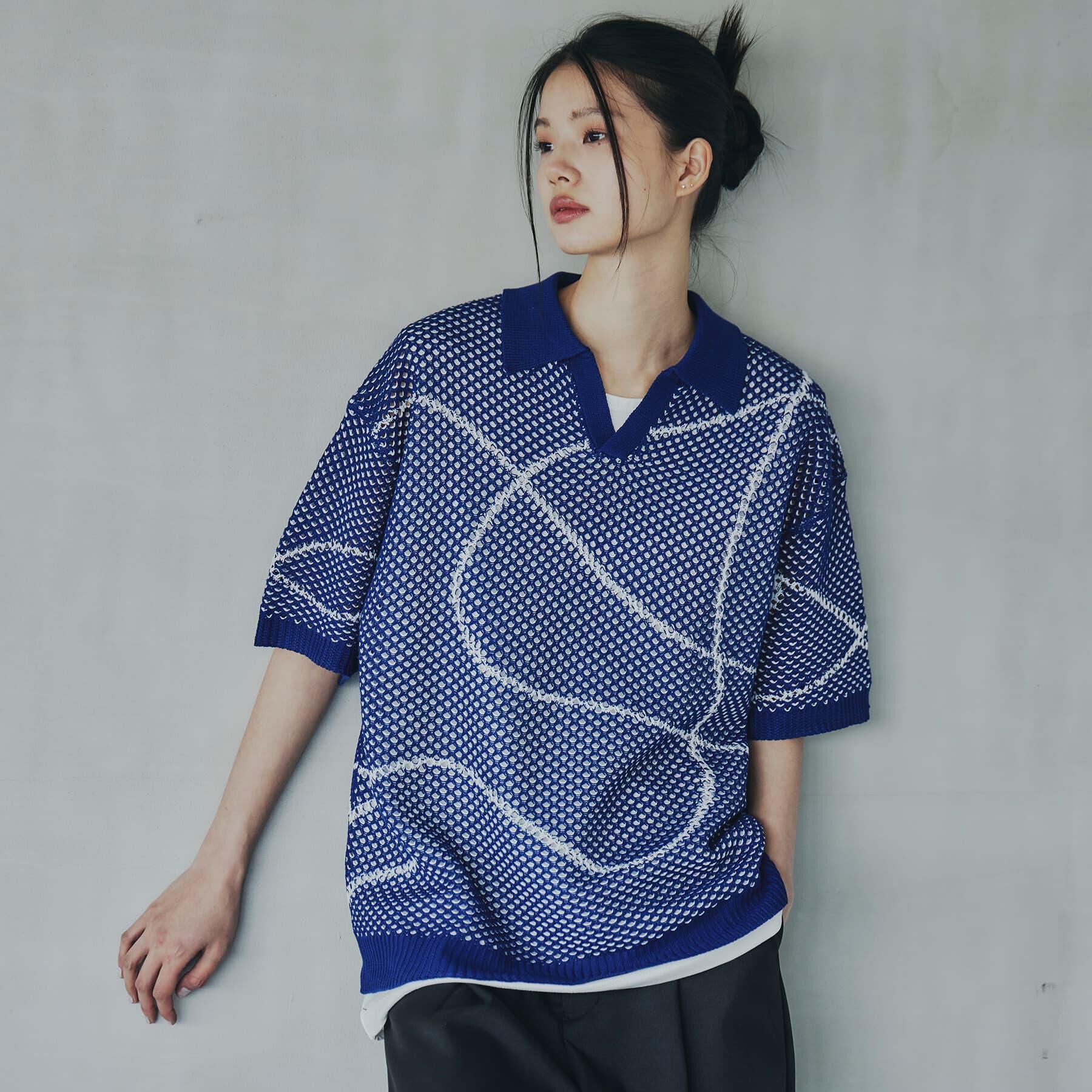 tk.TAKEO KIKUCHI「ラインアートニットポロ」|ニット・セーター|