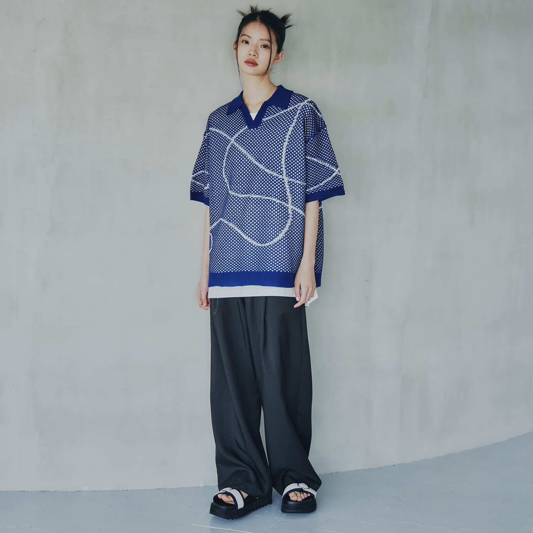 tk.TAKEO KIKUCHI「ラインアートニットポロ」|ニット・セーター|