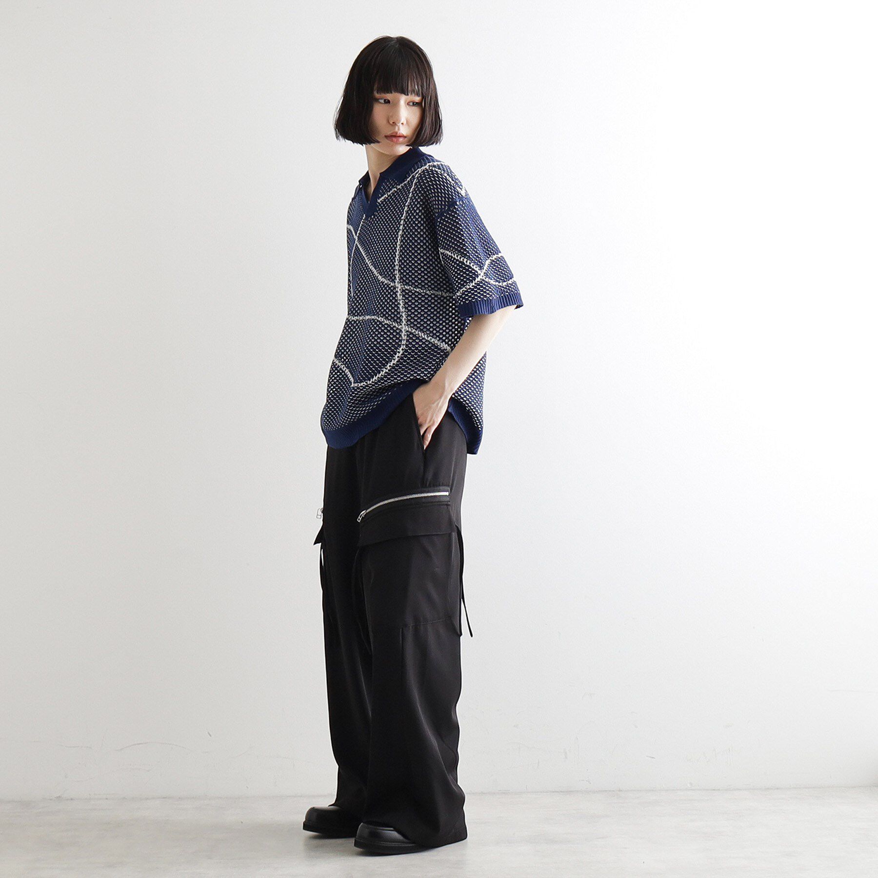 tk.TAKEO KIKUCHI「ラインアートニットポロ」|ニット・セーター|