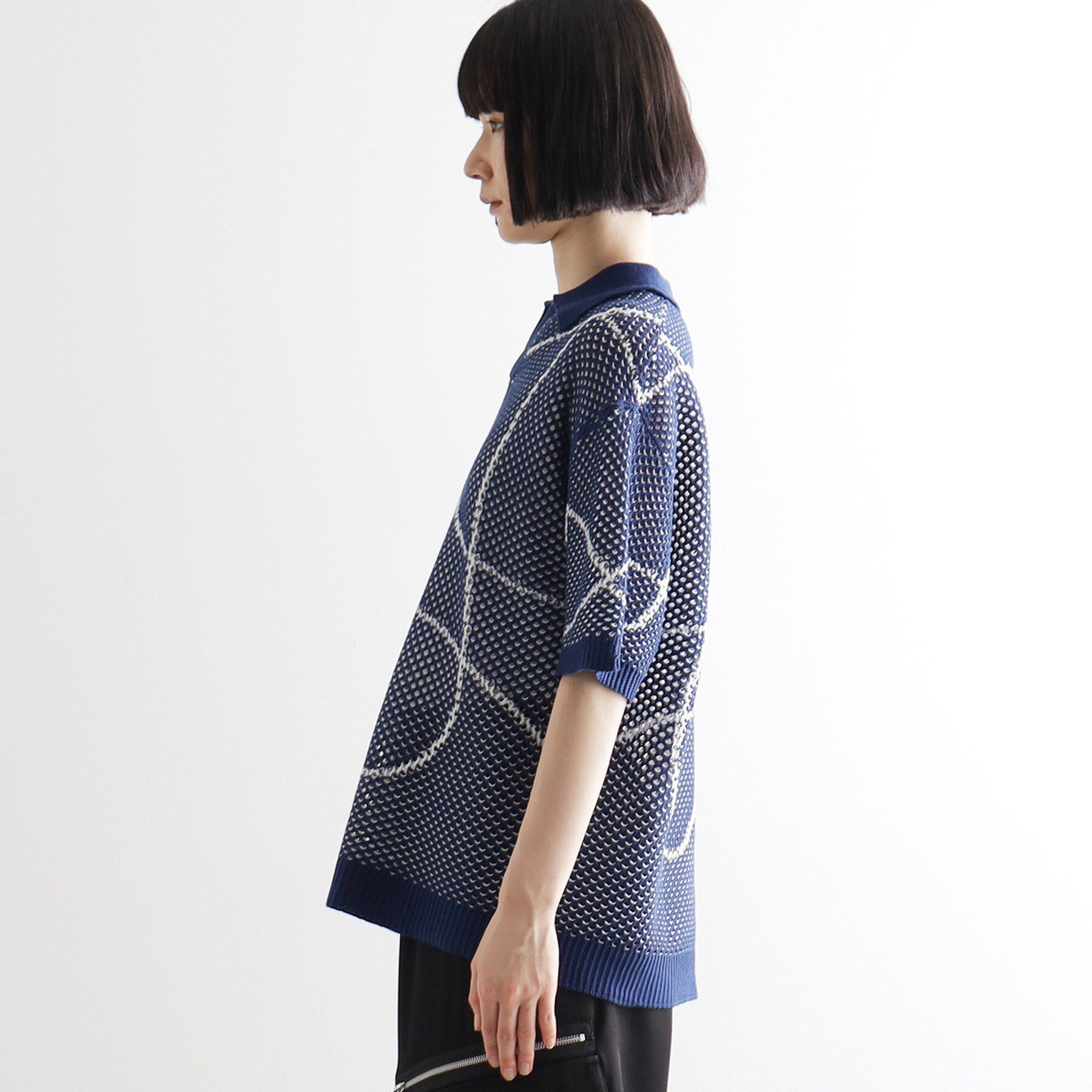 tk.TAKEO KIKUCHI「ラインアートニットポロ」|ニット・セーター|