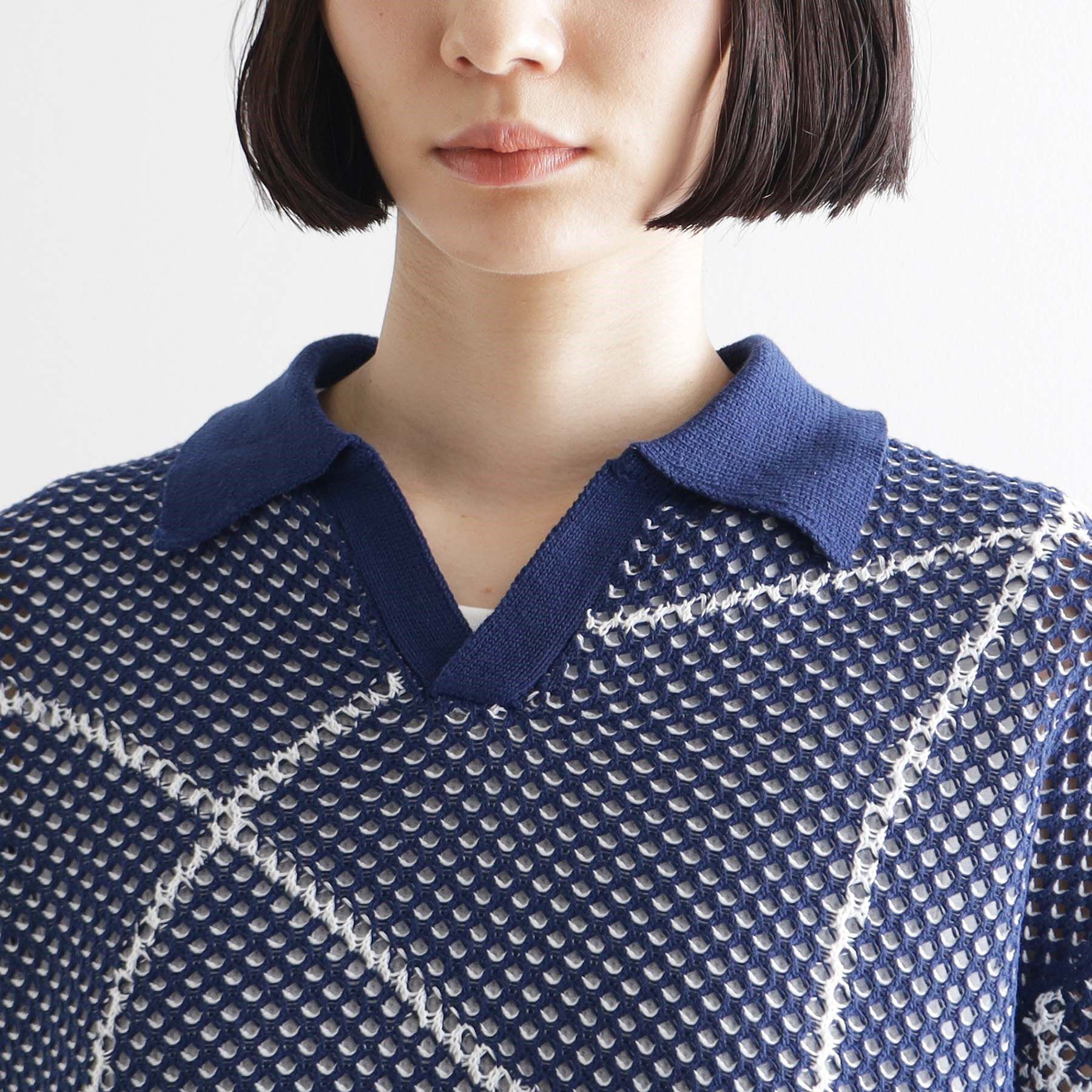 tk.TAKEO KIKUCHI「ラインアートニットポロ」|ニット・セーター|