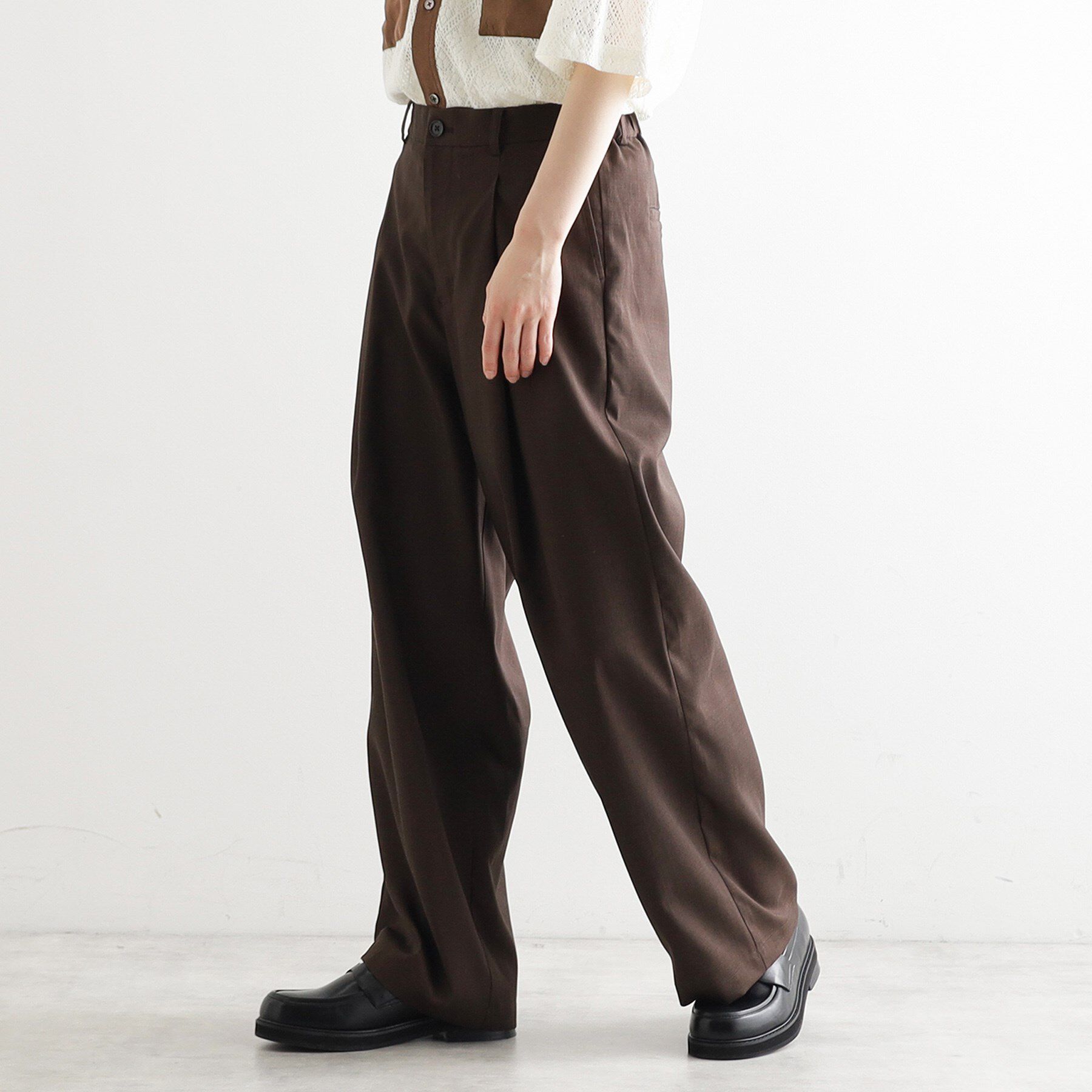 tk.TAKEO KIKUCHI「リネンタッチ バレルスラックス」|その他|